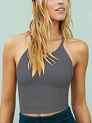 LASLULU Womens Sports Bra Sexy Crop Tops Seamless