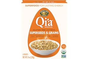 Nature's Path Organic Qi'a Superseeds & Grains Instant Oatmeal, 8 oz (Pack of 6), Gluten Free, Non-GMO