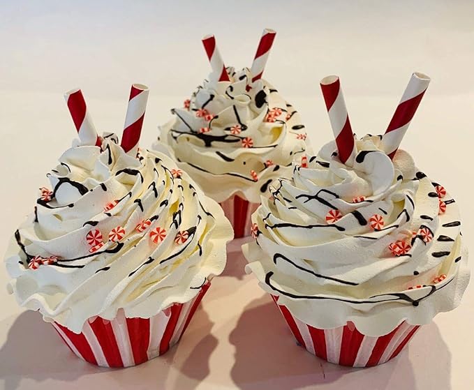 Fake Cupcakes Peppermint Cream SET of 3 (Dezicakes) Fake