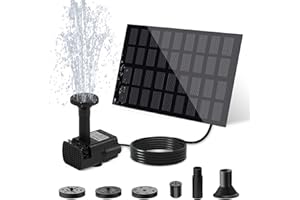 DDCAFOR Solar Water Fountain for Bird Bath with Seperate Solar Panel 2W,Solar Fountain Pump for Pond,Water Feature Solar Water Pump