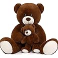 MorisMos Giant Teddy Bear Stuffed Animals, Big Mommy and Baby Bear Large Teddy Bears Baby Shower for Girlfriend, 39 Inch