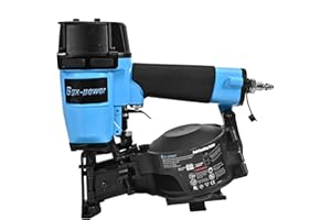 Bgx-power Roofing Nail Gun, 15 Degree CN45N Roofing Nailer 3/4-Inch to 1-3/4-Inch Coil Nails, 120-pcs Load Capacity Coil Nailer