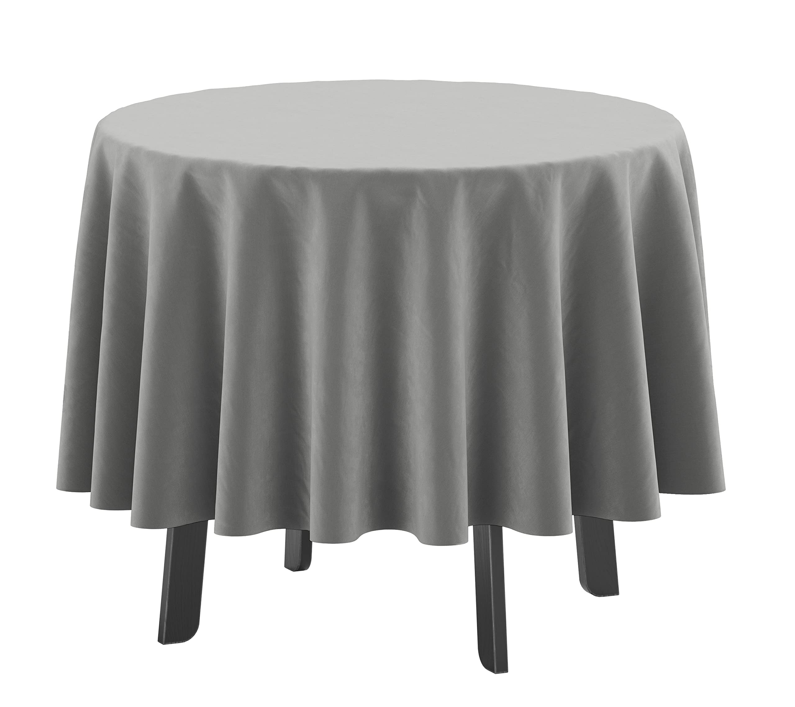Vargottam Indoor/Outdoor Round Tablecloth 58 Inch Round Tablecloth Waterproof Patio Table Cloths- Spring/Summer Table Covers for Backyard Circular Table/BBQs/Picnic - Gray