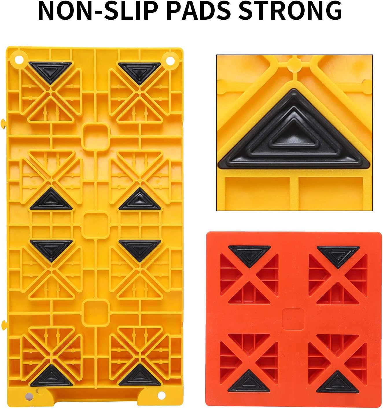 Homeon Wheels Camper Leveling Blocks, One Top Tire Saver Ramps and 9 Pack Interlocking Leveling Blocks with Carrying Bag, Heavy Duty Rv Leveling Blocks and Chocks Anti-Slip Pads Design (WH-201): Automotive
