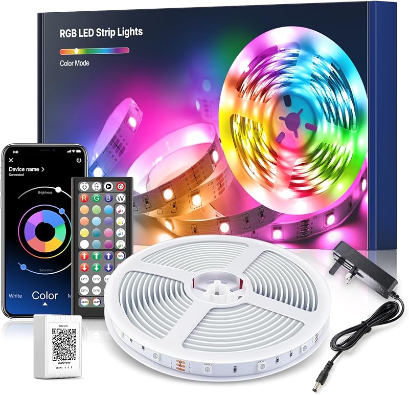Mexllex 10M RGB LED Strip Lights App Control Music Sync Remote