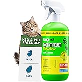 BugMD Rodent Repellent for Car Engines - Natural Peppermint Oil Spray | To Repel Rats, Mice and Squirrels from RVs and Trucks | 16 Fl Oz