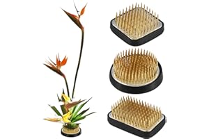 CDOKY 3PCS Japanese Ikebana Flower Frogs for Flower Arrangement, Kenzan Kit Includes 2.5’’ Round + 1.8” Square + 2.1” x 1.5” Rectangle, JP Flower Arrangement Accessories Supplies