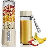 COKUNST 17Oz Portable Blender with 6 Blades, USB-C Rechargeable Personal Smoothie Maker for Shakes & Juices, Compact Mini Mix