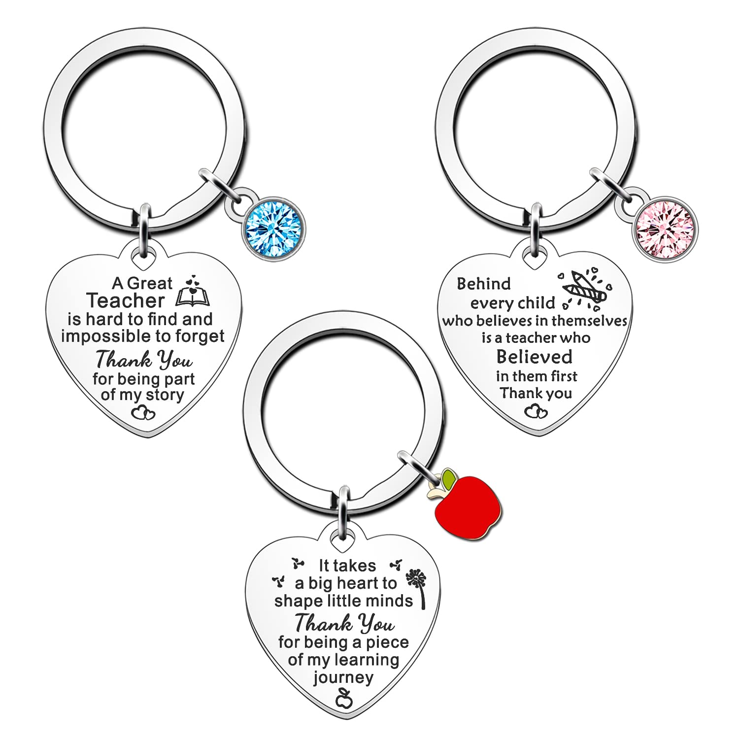 JETTOP Teacher Gifts -Thank You Teacher Gifts for Women Men Personalised Teacher Gifts Teacher Leaving Giifts 3PCS