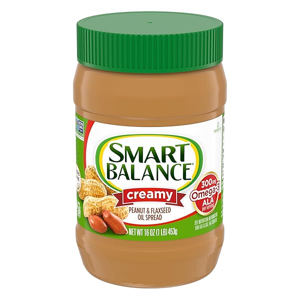SMART BALANCE OMEGA NATURAL PEANUT BUTTER, CREAMY, 16 OZ