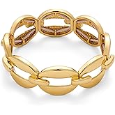 HUAYUNFANG Chunky Gold Stretch Bracelet for Women Adjustable Elastic Chain Bracelet Bold Statement Bracelet Trendy Jewelry