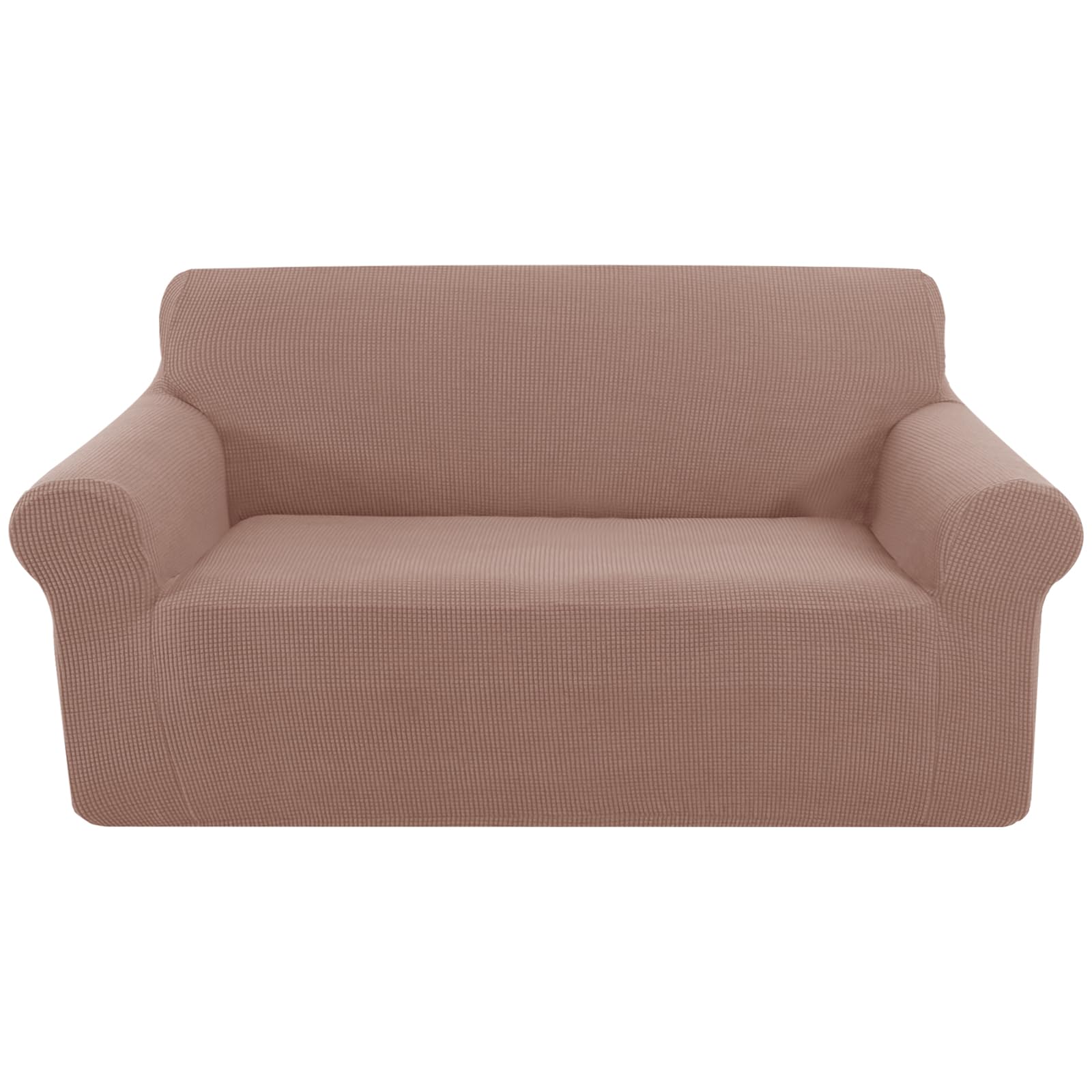 Photo 1 of U-NICE HOME Oversized Stretch Loveseat Couch Cover Sofa Covers Washable Sofa Slipcover Furniture Protector for 2 Cushion Couch Sofa Pet Friendly, Camel