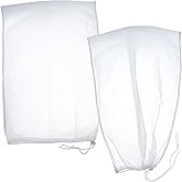 U.S. Pool Supply Fine Mesh Filter Bags for Leaf Vacuum Pool Cleaners, 2 Pk | Large 16" x 20" Replacement Net Bags, Locking Cord, Holds Leaves, Debris - Universal Fit, Leaf Terminator, Eater, Gulper