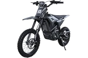 VALTINSU EM5 Electric Dirt Bike w/Light & Display, Off-Road Motorcycle 3400W 3 Speed Modes (Max 40MPH) 48V Range 53MI,14"/12" Tires,Dual Suspension & Hydraulic Brakes Fit Age 13+,Carbon Fiber Style