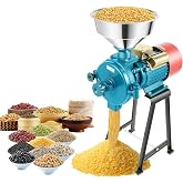 LARIDEN Electric Grain Mill Grinder Corn Grinder, 110V Dry Cereals Grinder with Funnel,Commercial Electric Feed Mill Machine for Wheat, Coffee, Rice, Cereals Cereals,Molino de Maiz Electrico