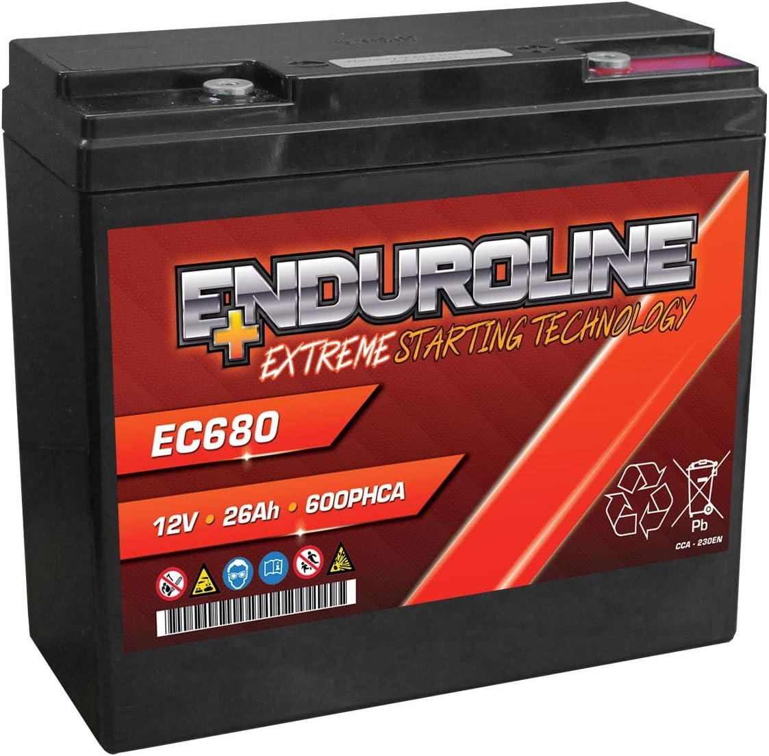 PC680 Enduroline EC680 AGM Battery 26Ah 600A Automotive Car Parts