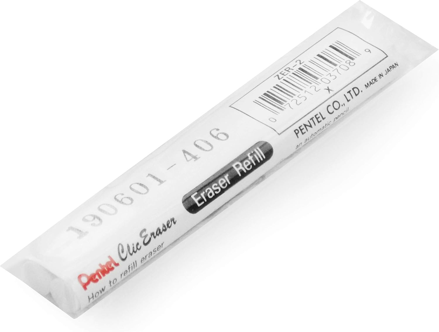 Pentel Clic Stick Eraser Rubber Refills - White (2), 2 Count (Pack of 1) - Image 4
