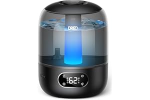 Dreo Humidifiers for Bedroom, Cool Mist Ultrasonic Humidifiers with Oil Diffuser, 30Hr Runtime, Top Fill 3L Tank, Humidity Se
