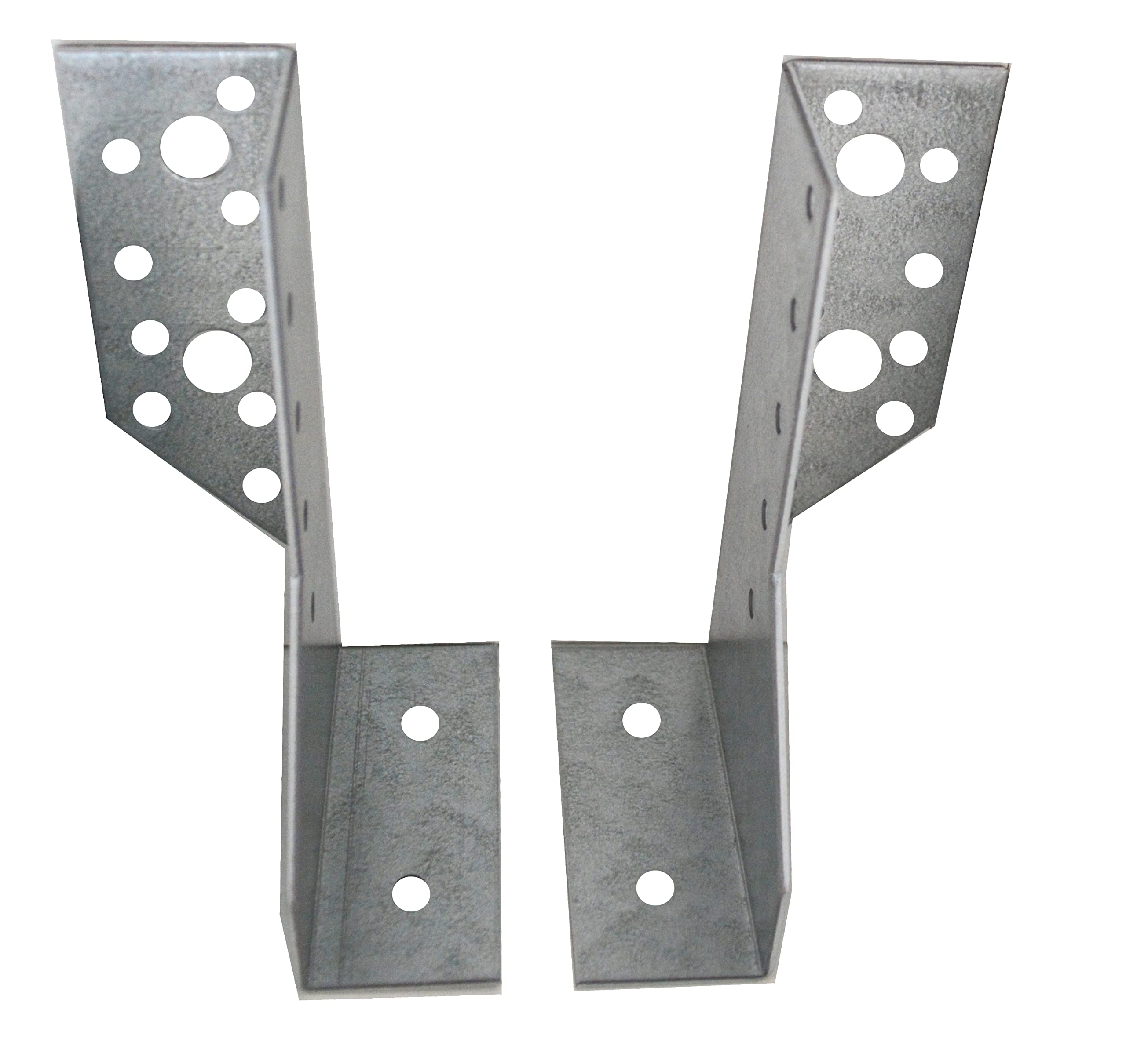 Pack of 5 Set Joist Hanger Galvanised Z275 (g/m2) 20μm Decking Lofts Roofing Heavy Duty 16,97 kN - Timber to Timber 5.12"x1.38"x2.95" (130 x 30 x 70mm) Thickness (2.0mm) 0.08"