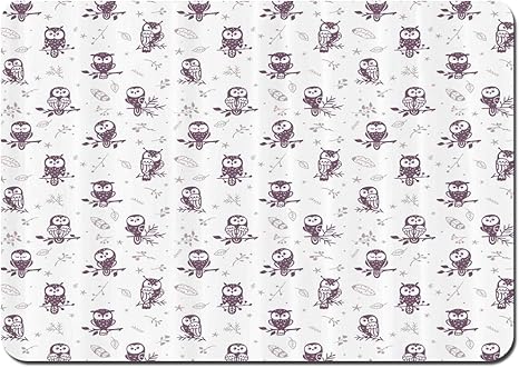 Amazon 玄関マット屋内 屋外キッチンマット吸水洗浄丸型防汚滑り止め抗菌消臭速乾性ふわふわお手入れ簡単 枝のフクロウの漫画スタイルのイラスト 神秘的な森のプリント 40 60cm 玄関マット オンライン通販
