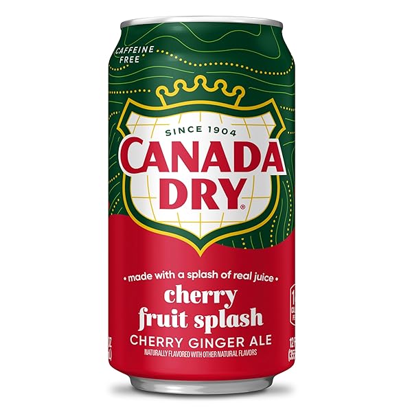 CANADA DRY CHERRY GINGERALE FRUIT SPLASH 12OZ, PACK OF 12