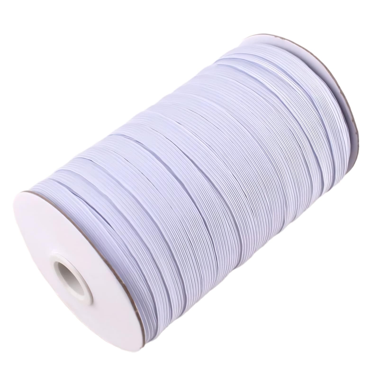 1 Roll White Elastic Corded,90M Elastic,6MM Thin Elastic,Flat Cord,Elastic String Bungee Cord,Round Stretchy Cord for Sewing,Knitting,DIY
