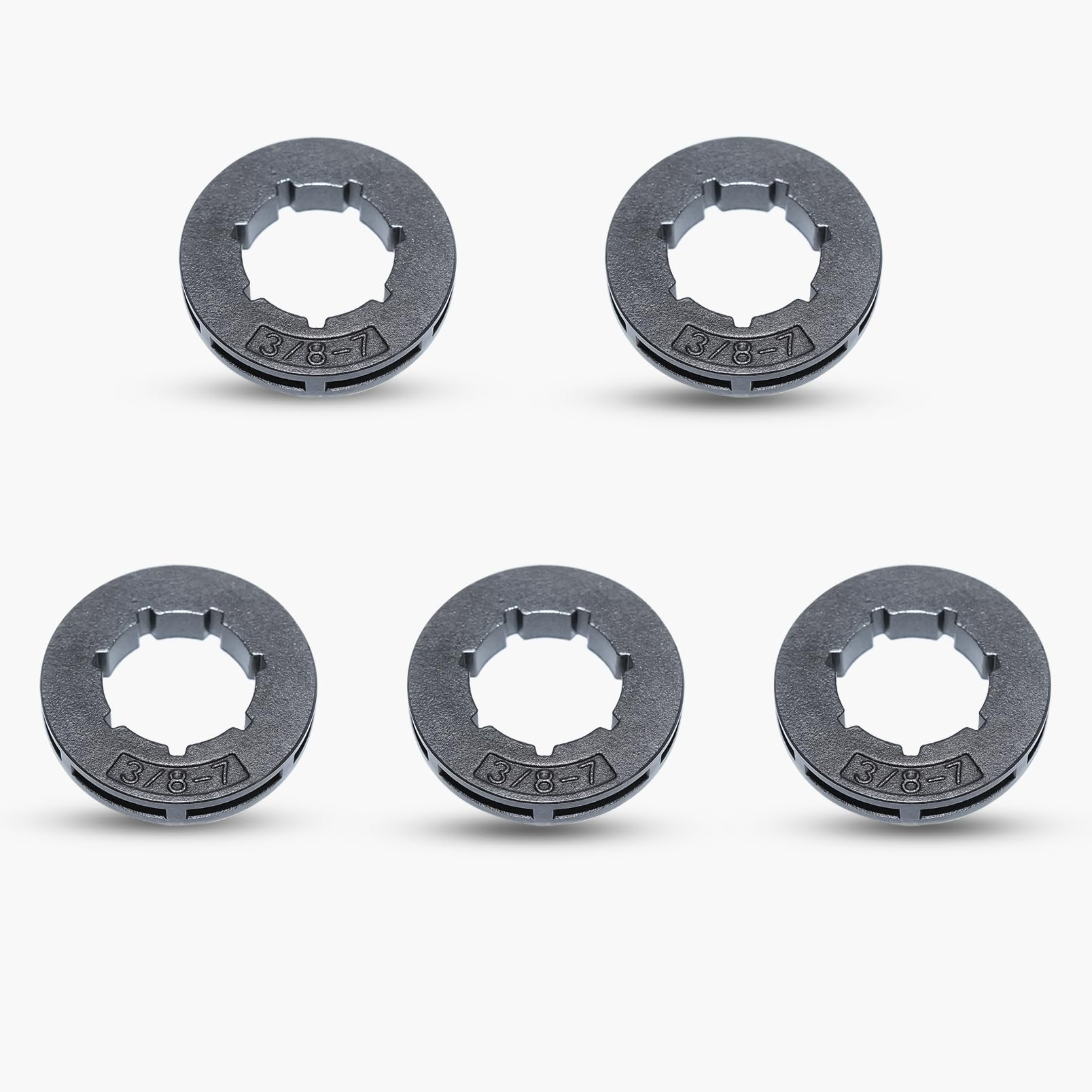 HAISHINE 3/8" Rim Sprocket, Pitch 7T 19mm Chainsaw for Stihl MS360 MS310 Husqvarna 154 254 50 51 55#18720 Replacement Parts (5PCS)