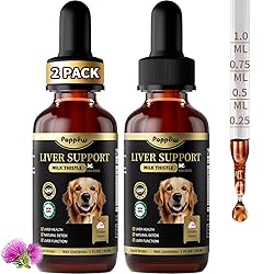 (2 Pack) Poppaw Milk Thistle for Dogs – 9-in-1