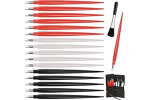 VTEAS Scratch Arts Tools 18 Pieces, Scratch Pen with Clean Brush Crafts Set, Scratching Drawing Color Pen Dual Tip/Scratch Paper Stick Stylus Tools Bag for Adults & Kids Art Paper Painting