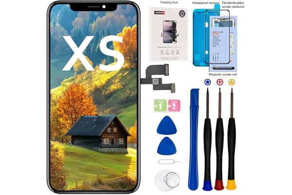EFAITHFIX for iPhone Xs LCD Screen Replacement 5.8 Inch Assembly Display and 3D Touch Screen Digitizer with Repair Tools Kit