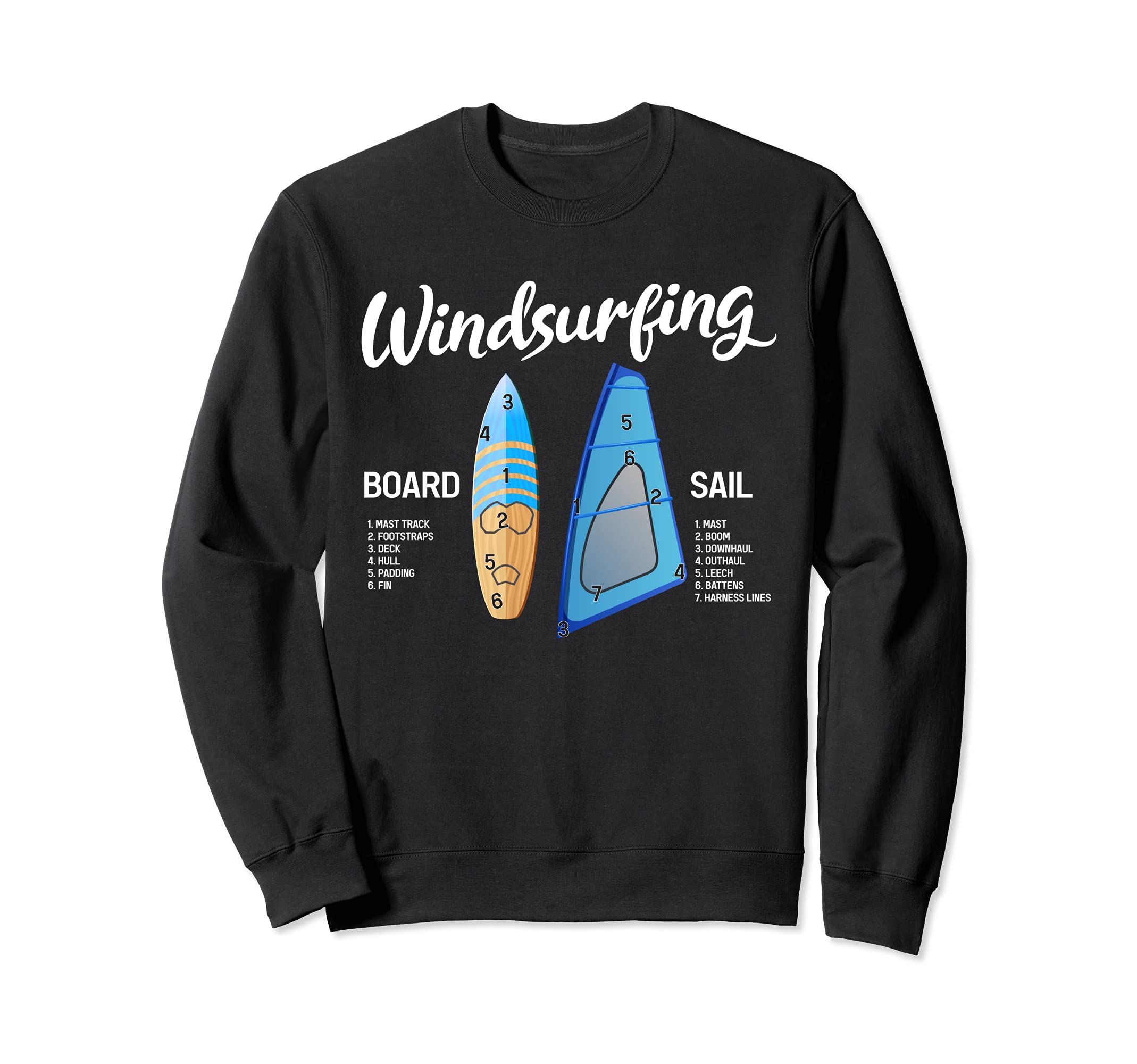 Windsurfing Equipment Gear Board Windsurfer Sailboarder Sweatshirt