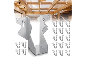 LEVENDOR 20 Pcs 2x4 Joist Hangers for Wood,20 Gauge Metal Face Mount Joist Hanger, Lu24 Joist Hangers Galvanized, Hurricane Ties for Rafter, Rafter Brackets 2x4 for Deck,Floor,Roof Overhang and Ceiling Joist