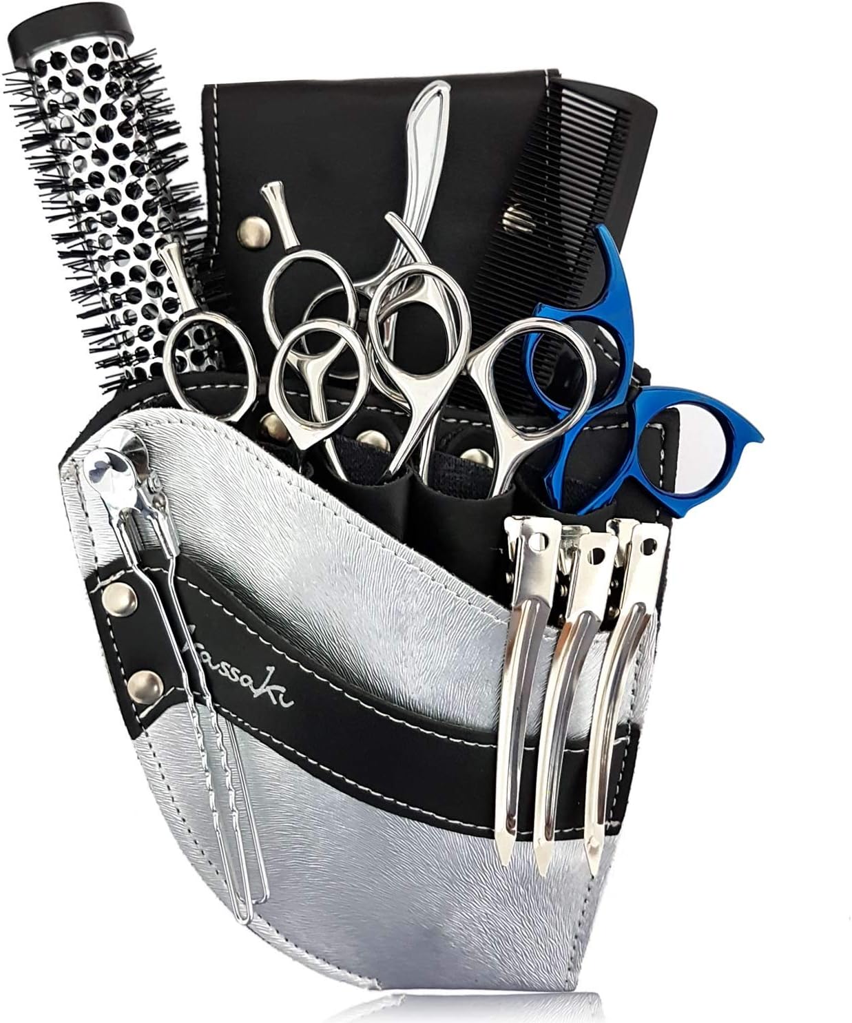 Hairdressing Scissor Pouch by Kassaki Silver Grey Tool Belt Bag Limited Edition - Image 3