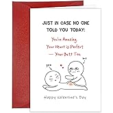 HEYINSHEN Funny Valentines Day Card for Him Her - Naughty Romantic Valentine Card for Husband Wife, Cute Anniversary Cards for Boyfriend Girlfriend, Touch My Butt Love Card with Red Envelope