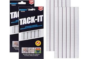 Feosky Adhesive Poster Sticky Tack Putty, Reusable and Removable Adhesive Putty, Mounting Putty for displaying Wall Paintings, Picture, Decoration, Crafts (White,Pack of 2)