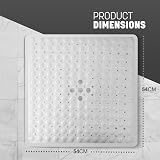 KEPLIN Premium Non-Slip Bath Mat 164 Suction Cups 54x54cm White view 2