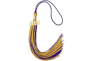 LXZYU 2026 Tassel Graduation, Tassels for Graduation Cap 2026, Purple Gold Tassel Cap Decorations with Gold Charms Memorial Cords Graduate Hat Ceremonies Accessories for Class of School Grad Souvenir Gifts