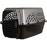 Petmate Dog Crate for Small Dogs and Cat Carrier, 24in, Pearl Tan | Two Door, Top and Front Loading Design Made of Durable Plastic, Made in USA, for Pets Up to 15 lbs