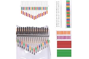 ͨ�� Kalimba Thumb Piano Note Stickers for Beginner Learner Musical Gift and Kalimba Scale Sticker Percussion (Green, Orange, P