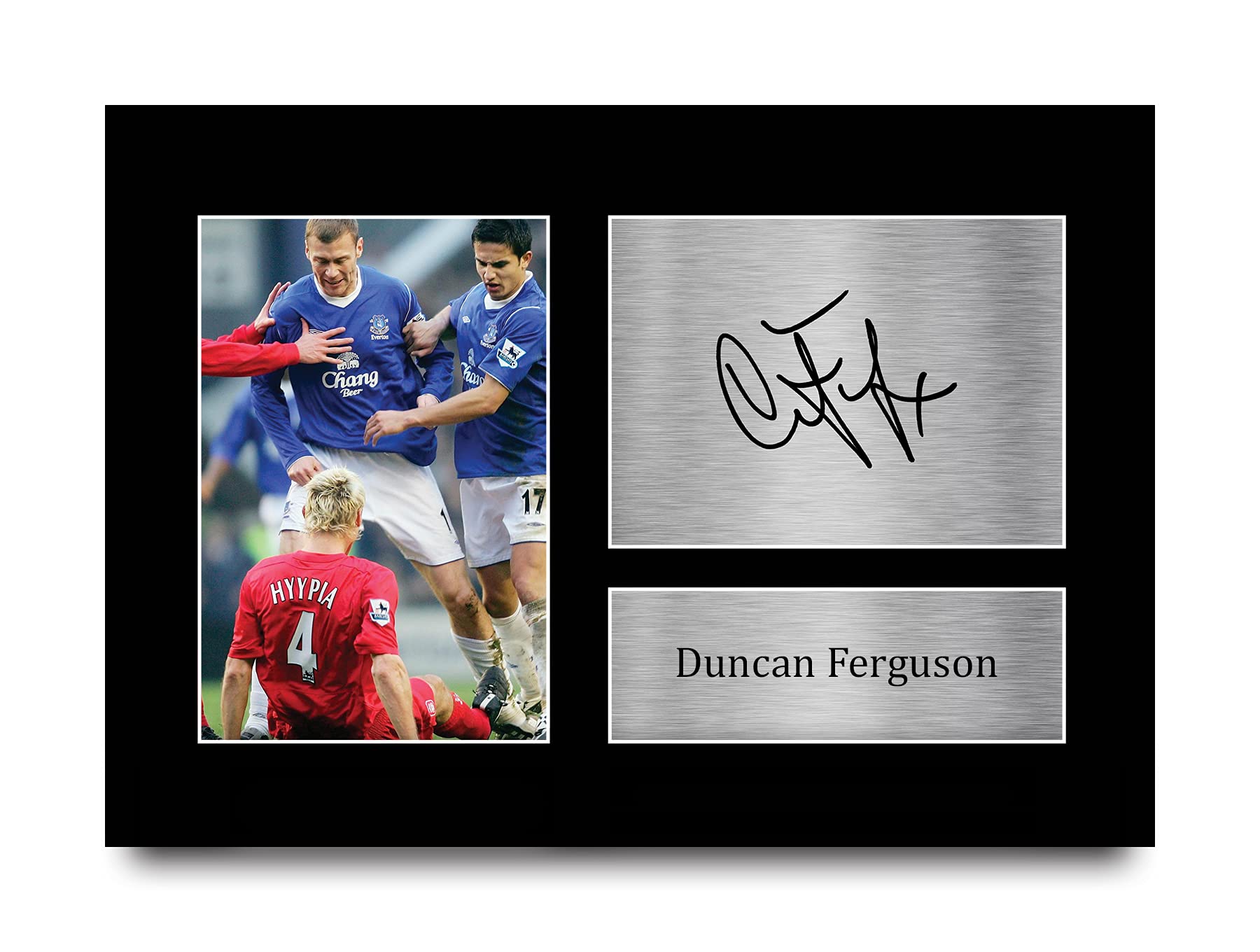 HWC Trading Duncan Ferguson Gift Signed A4 Printed Autograph Everton Gifts Photo Display — image 1