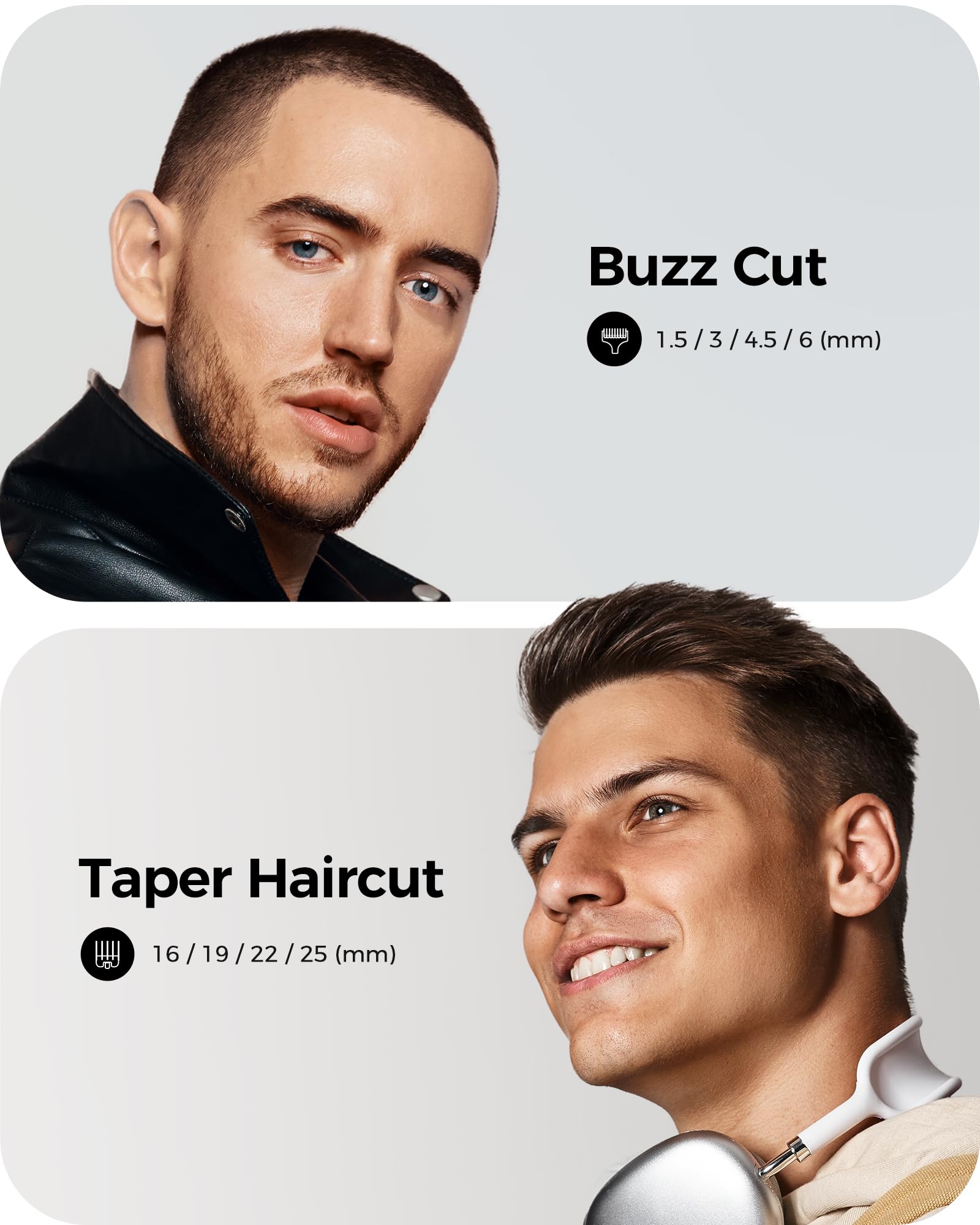 GLAKER Hair Trimmer for Men - Professional Clippers and Trimmers Set, Cordless Clippers for Hair Cutting, Rechargeable Barber Kit with T Blade Liner and Complete Guards Set for Men's Grooming