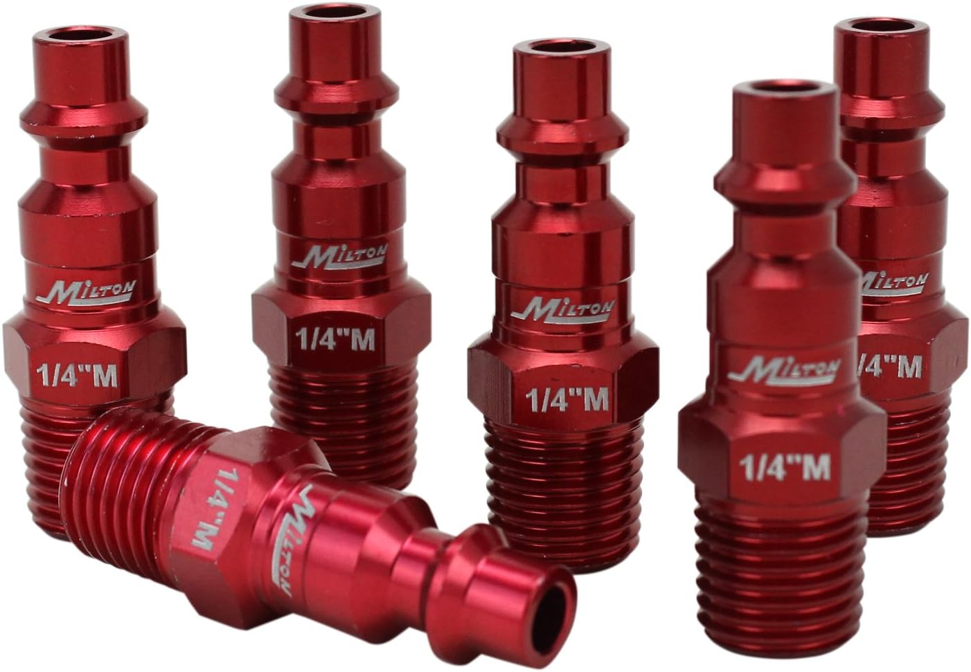 ColorFit by Milton Coupler & Plug Kit - (M-Style, Red) - 1/4" NPT, (14-Piece) - - 