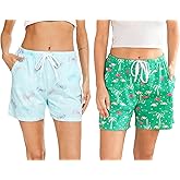 ENJOYNIGHT Women Pajama Shorts Cotton Lounge Bottoms Sleep Shorts with Drawstring & Pockets