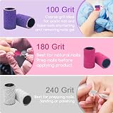 Bleswin Nail Drill Sanding Bands Set 300Pcs Coarse & Fine Grit 3/32" Mandrel view 3