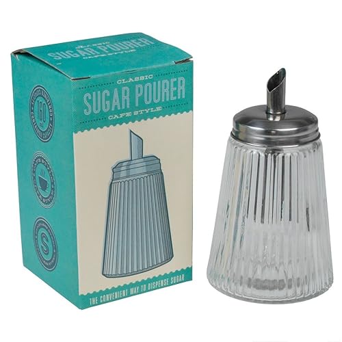 Retro Glass Sugar Pourer 7oz Traditional Style Glass Sugar Dispenser