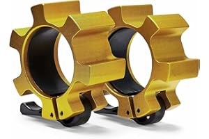 BERFEA Metal Olympic Barbell Clamps 2inch Heavy Duty Exercise Collars,Weight Clips for 2" Barbell,Quick Release Weight Clamps for Weightlifting, Olympic Lifts Strength Fitness Training 1 Pair