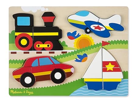 Melissa & Doug Chunky Jigsaw Puzzle - Vehicles