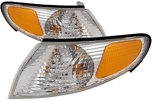 HEADLIGHTSDEPOT Chrome Housing Park Signal Lights Compatible With Toyota Solara 1999-2001 Includes Left Driver and Right Passenger Side Park Lights