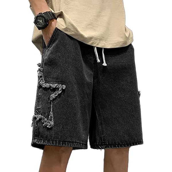 Hesaco Y2k Star Jorts for Women and Men- Unisex Wash Baggy