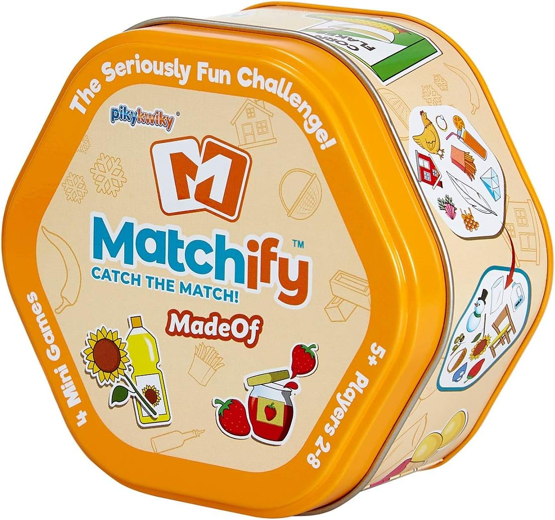 PIKYKWIKY Matchify Card Game: MadeOf, by PMI, Golden - Image 3